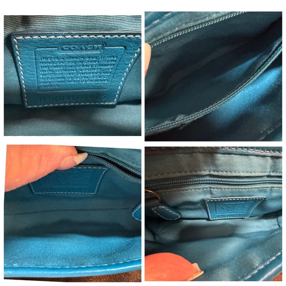 Authentic Coach Brown and Teal crossbody - Picture 10 of 14